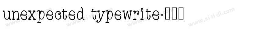 unexpected typewrite字体转换